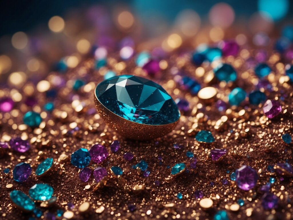 ai generated, glitter, crystal, gold, christmas, sparkle, party, light, metal, glittering, texture-8366608.jpg